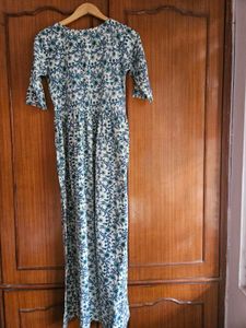 Block printed maxi dress