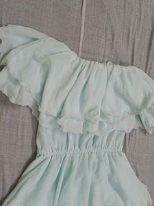 Light Blue Ruffled Romper