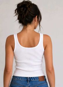Pack of 2 Ribbed Crop Tank Tops