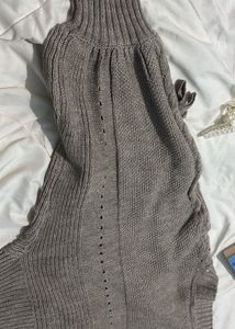 Taupe Brown Coquette Ribbon Crop Cardigan