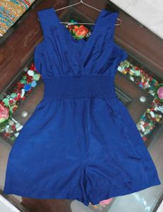 Royal Blue V-Neck Mini Dress,Jumpsuit