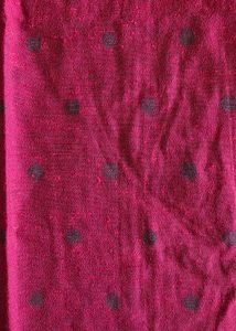 Red Printed Kurta with Embroidered Neck