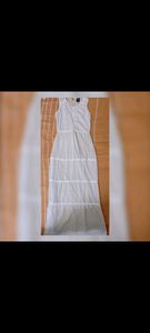 skin colored long gown, sleeveless