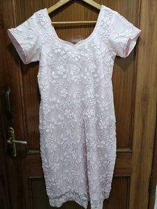 3D Luxury Lace  Baby Pink  Three Piece Of Sui