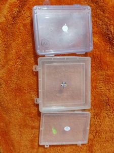 3 Clear Plastic Storage Boxes