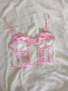 Sheer Floral Corset/ Bustier Top