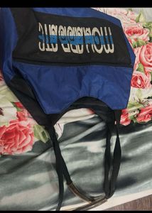 Blue & Black Duffel Bag