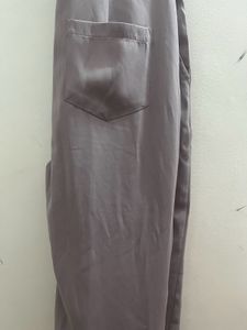 Purple Straight Fit Parallel Pants From Westside