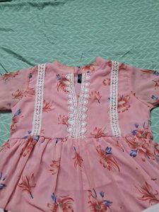 Floral Print Pink Dress