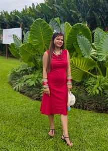Chic Red Sleeveless Dress