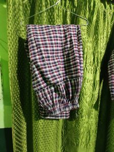 Checkered Kurta Pajama Set