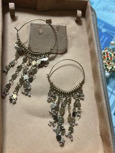 Boho Hoop Earrings with Dangling Charms