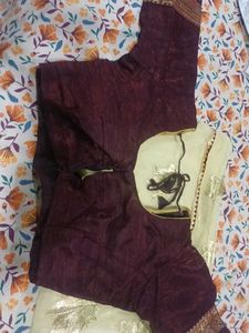 new organza saree with blouse