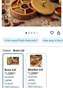 Wooden Masala Box for Kitchen