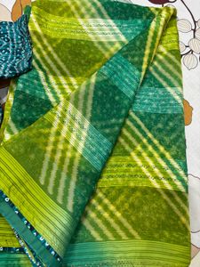 Green Ombre Saree with Blouse