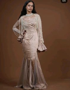 Elegant Pearl Embellished Gown