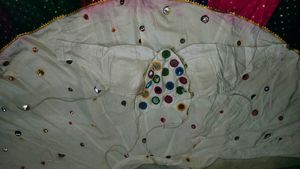 Elegant Off-White Mirror Work Chaniya Choli