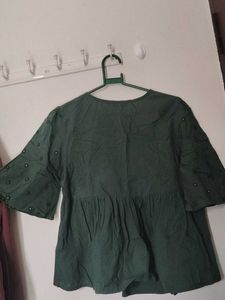 Green Embellished Kurta