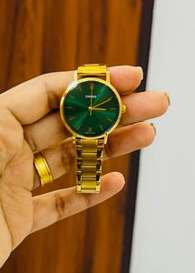Casio Women's Gold Watch - Green Dial Women watchs