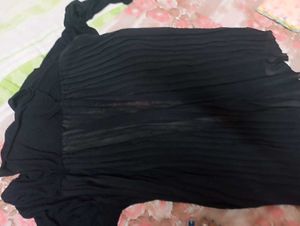 Branded Black pleated Shrug