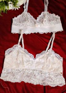 White Lace Bralettes - Elegant &amp; Delicate
