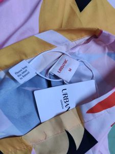 Colorful Abstract Print A-Line Dress