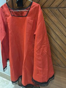 square neck kurti with bell sleeves