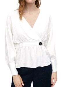 Sales 😎Zara Chic White Wrap Top