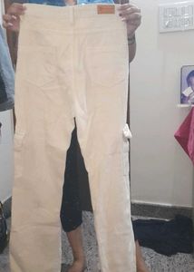 Cream Cargo Pants