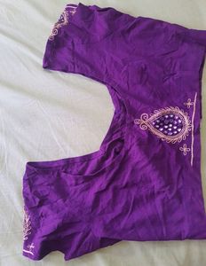 Purple &amp; Pink Saree With Blouse