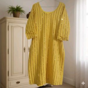 Yellow Embroidered Kurta Set
