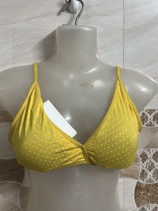 Yellow Polka Dot Bra