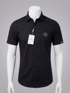 Balmain Black Shirt half sleeve size 40 L