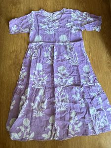 Floral Lavender Midi Dress