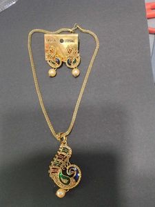 Peacock Necklace and Earring Set