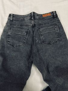 Grey Washed Denim Jeans