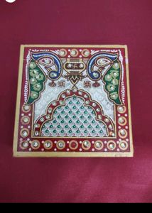 Lord Ganesha Statue with Marble Chowki