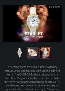 Original Chairos Starlet Golden white Swiss Watch