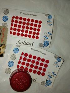 Different Sizes Stickers Sindoor And Kajal Set