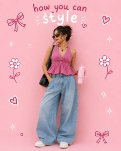 Completely New Rosy Gingham Halter Top