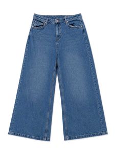 Women's Wide Leg Cropped Jeans,length 109