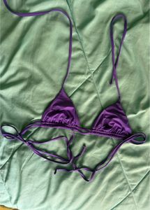 Purple Halter Bikini Top