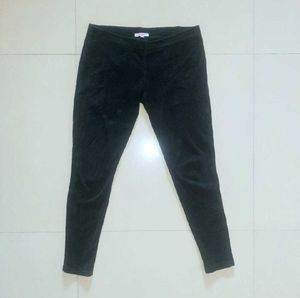 🖤 Y2K Velvet Black Low-Rise Leggings - Women