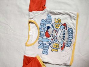 kid's Cute Cartoon Baseball T-Shirt