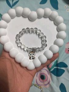 Cute Panda &amp; Pastel Beaded Bracelets Set