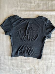 zara steel blue top