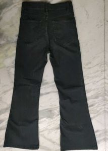 Flared Black Denim Jeans (Zudio size 30) ₹500 off