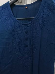 Blue Embroidered Tunic