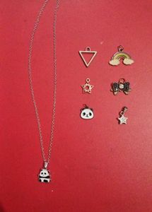 Panda Charm Necklace with Charms