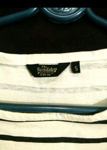 Roadster Pure Cotton Ribbed T Shirt For Women